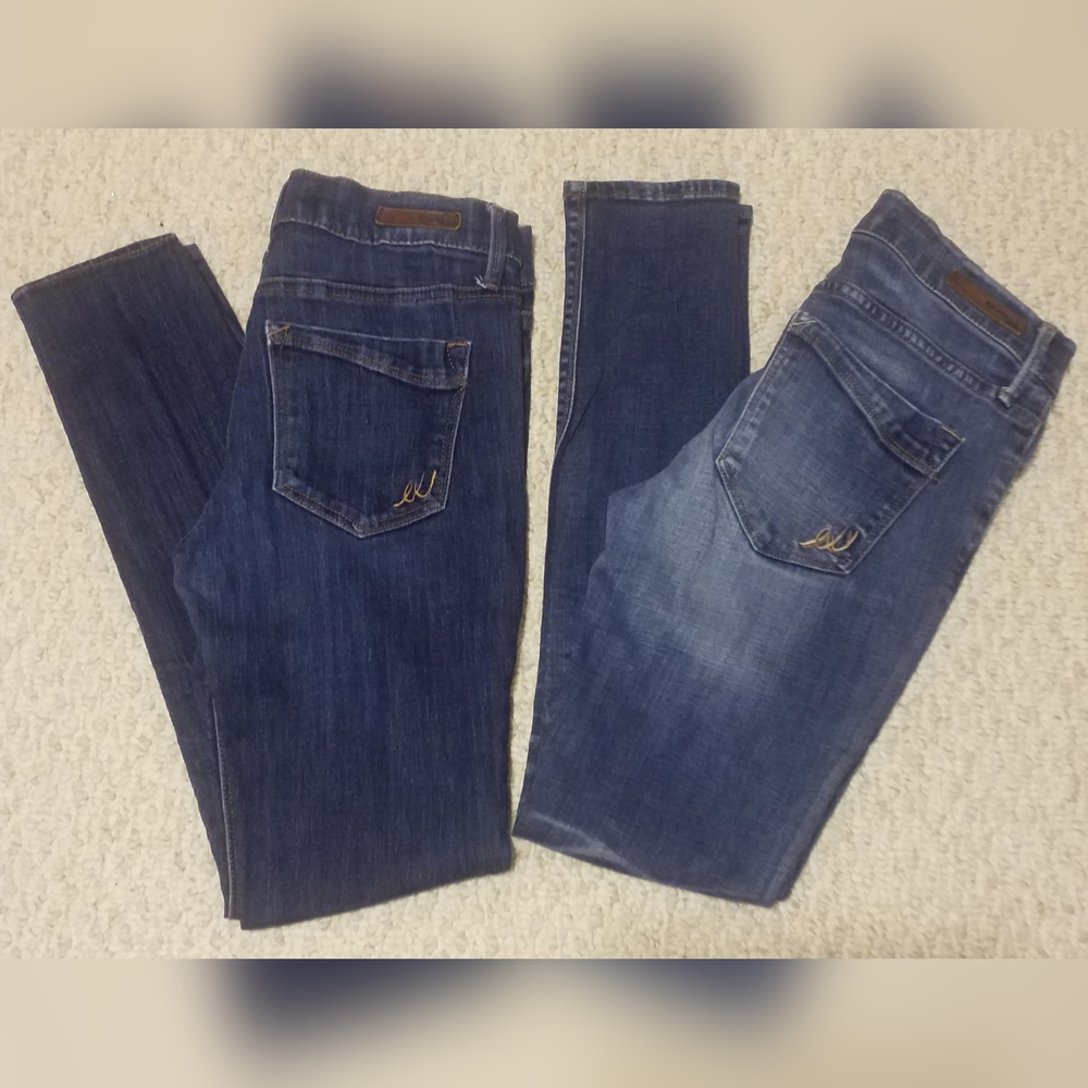 2 pairs Express mid rise skinny legging denim Jeans sz 4R
